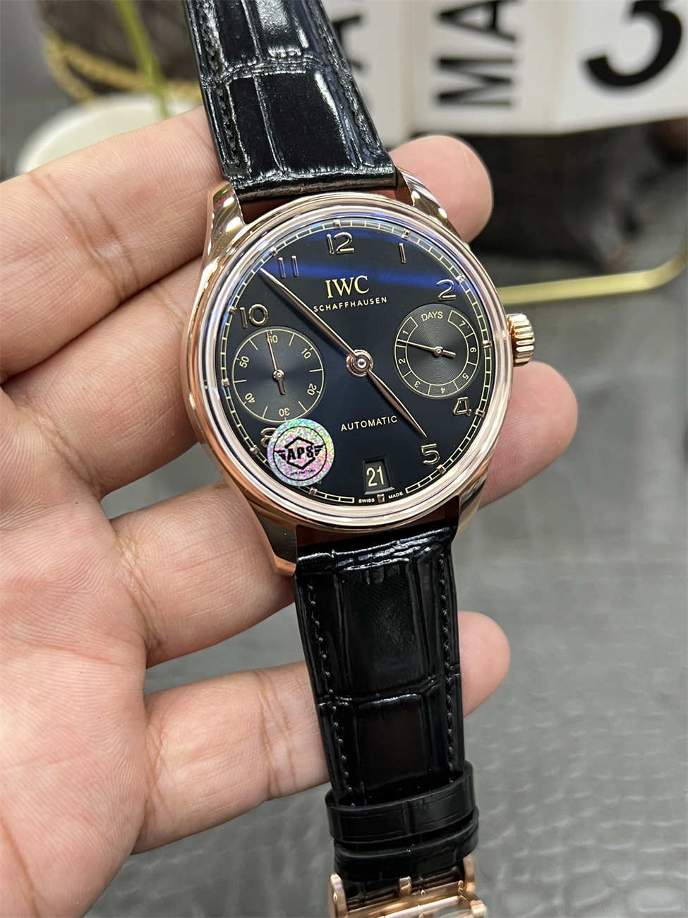 IWC IW501707 — APS Portuguese 42mm Rose Gold Black Dial