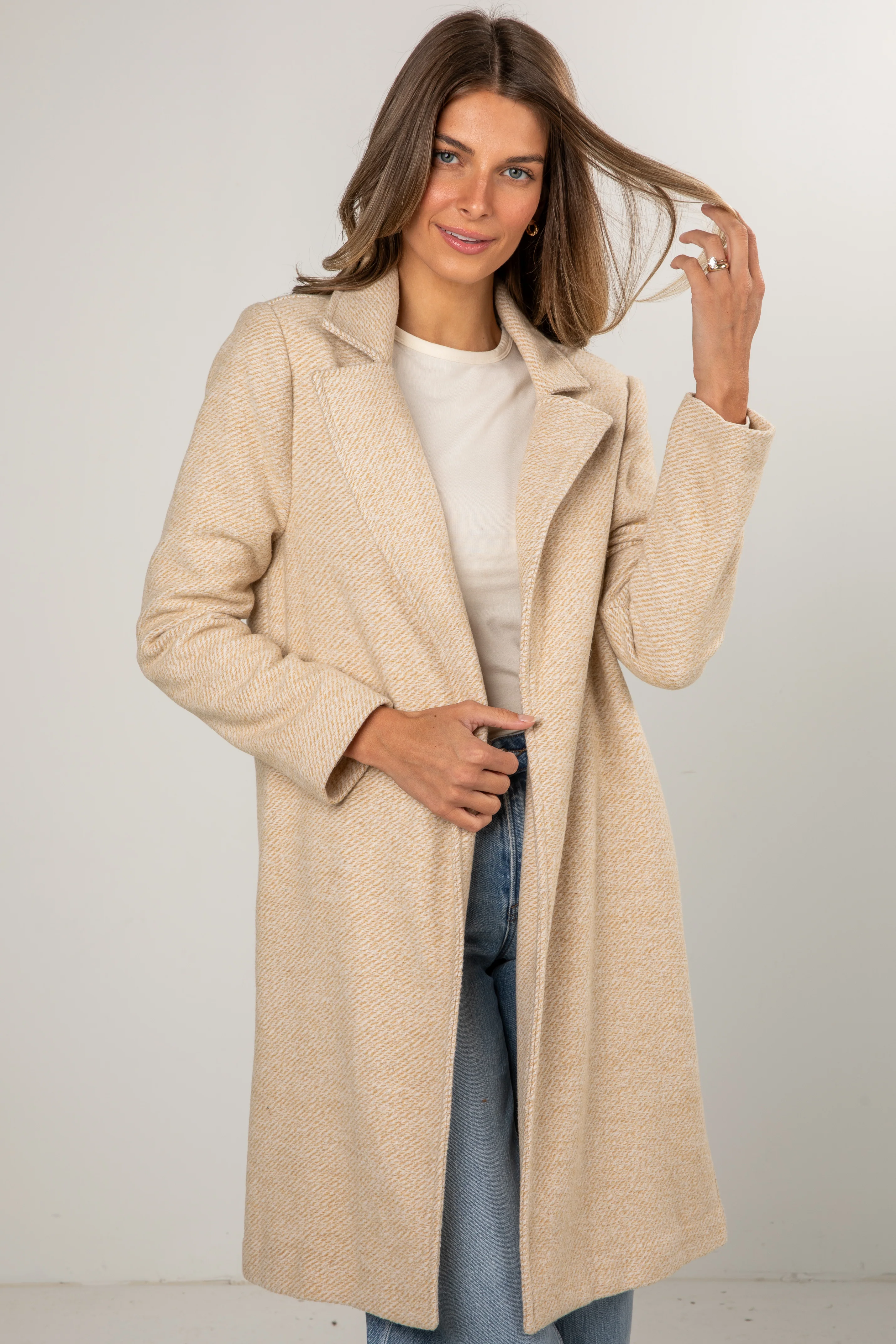 FINAL SALE - Sleigh Ride Tan Trench Coat