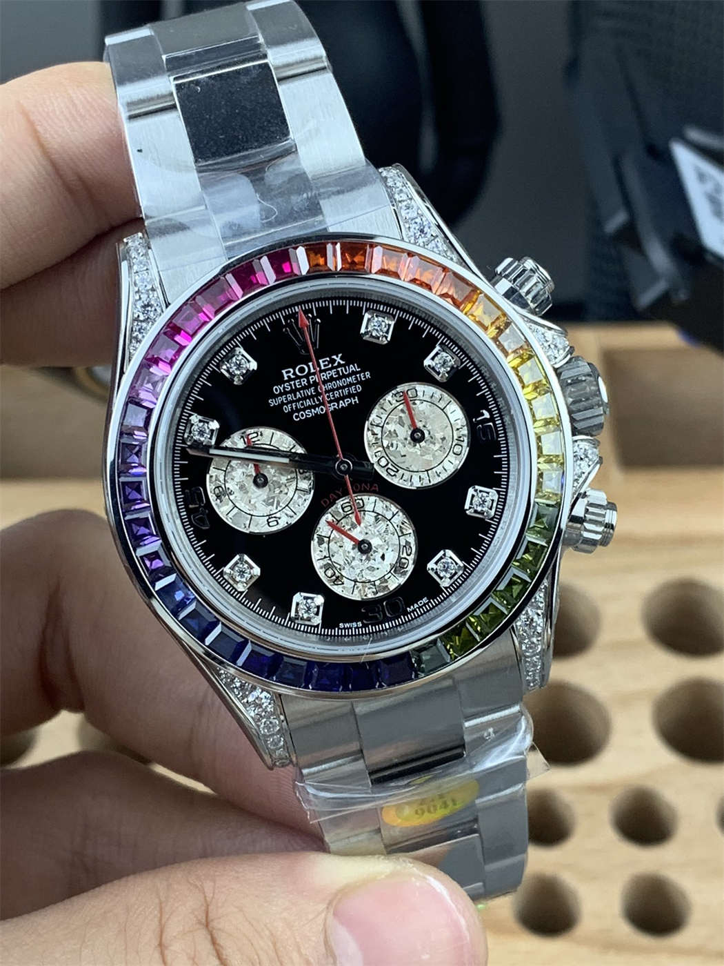 Rolex Daytona Rainbow Replica 116599 RBOW – ZF Factory White Gold 4130 Movement