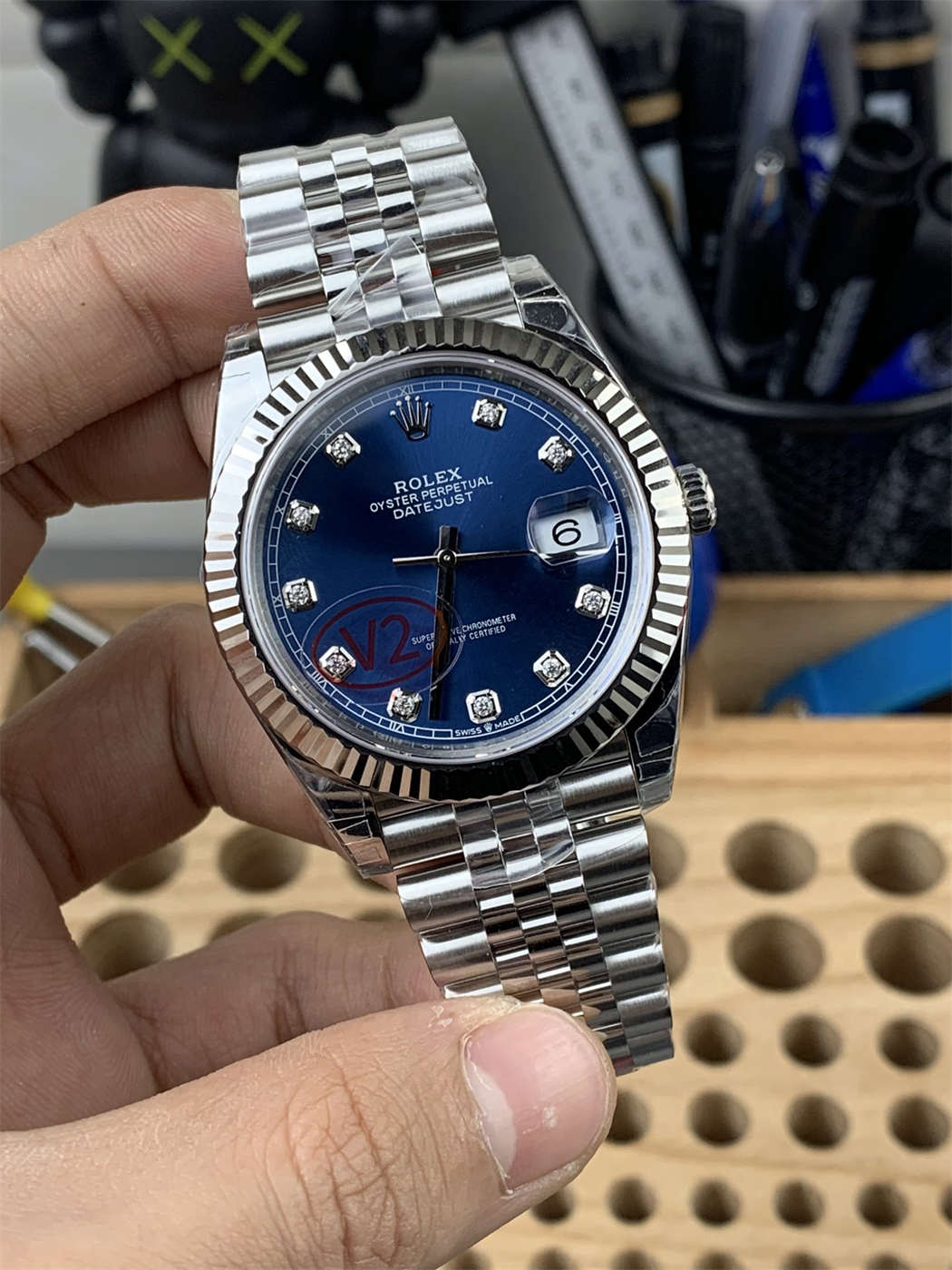 VSF Datejust 41 Blue Diamond Dial Replica – Rolex 126334 V2