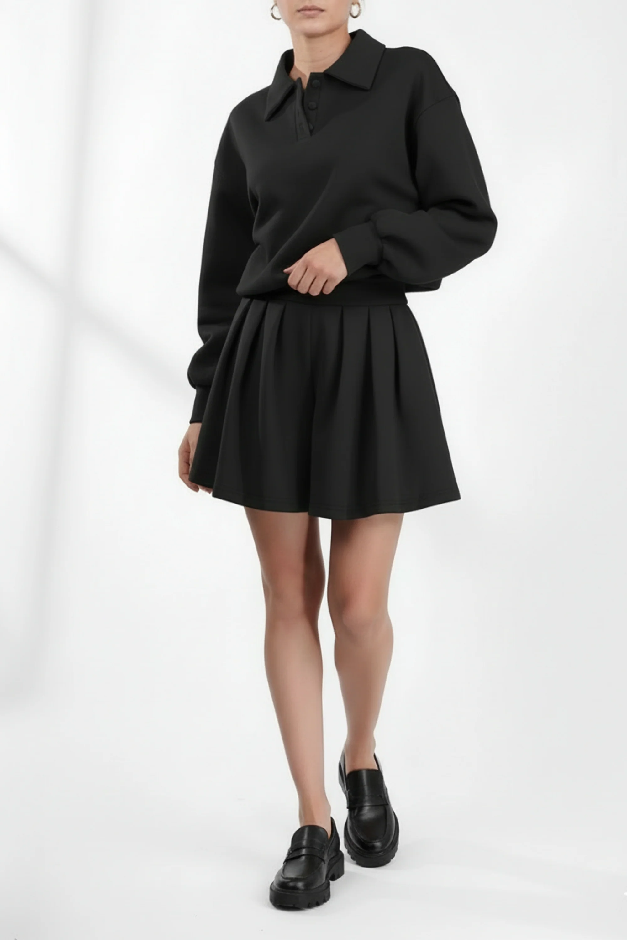 Black Bermuda Co-ord Set