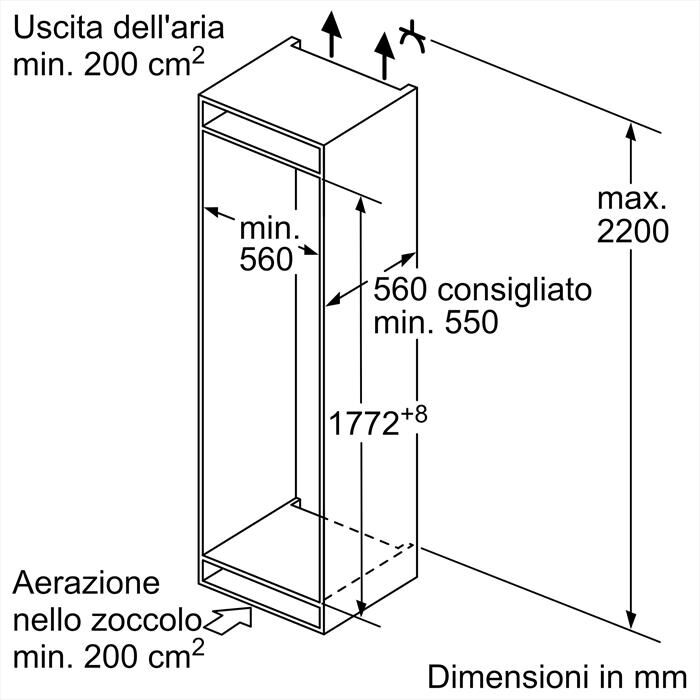 BOSCH - Frigorifero Combinato KIN86NSE0 Classe E-Bianco