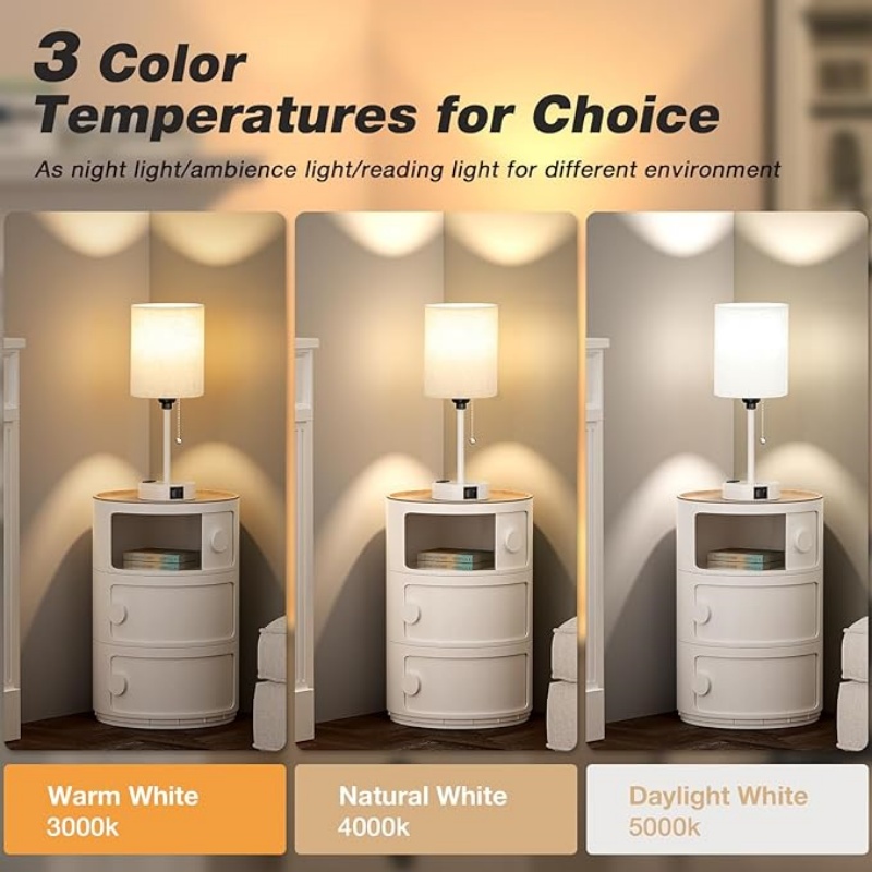 Teal Bedside Lamp for Nightstand