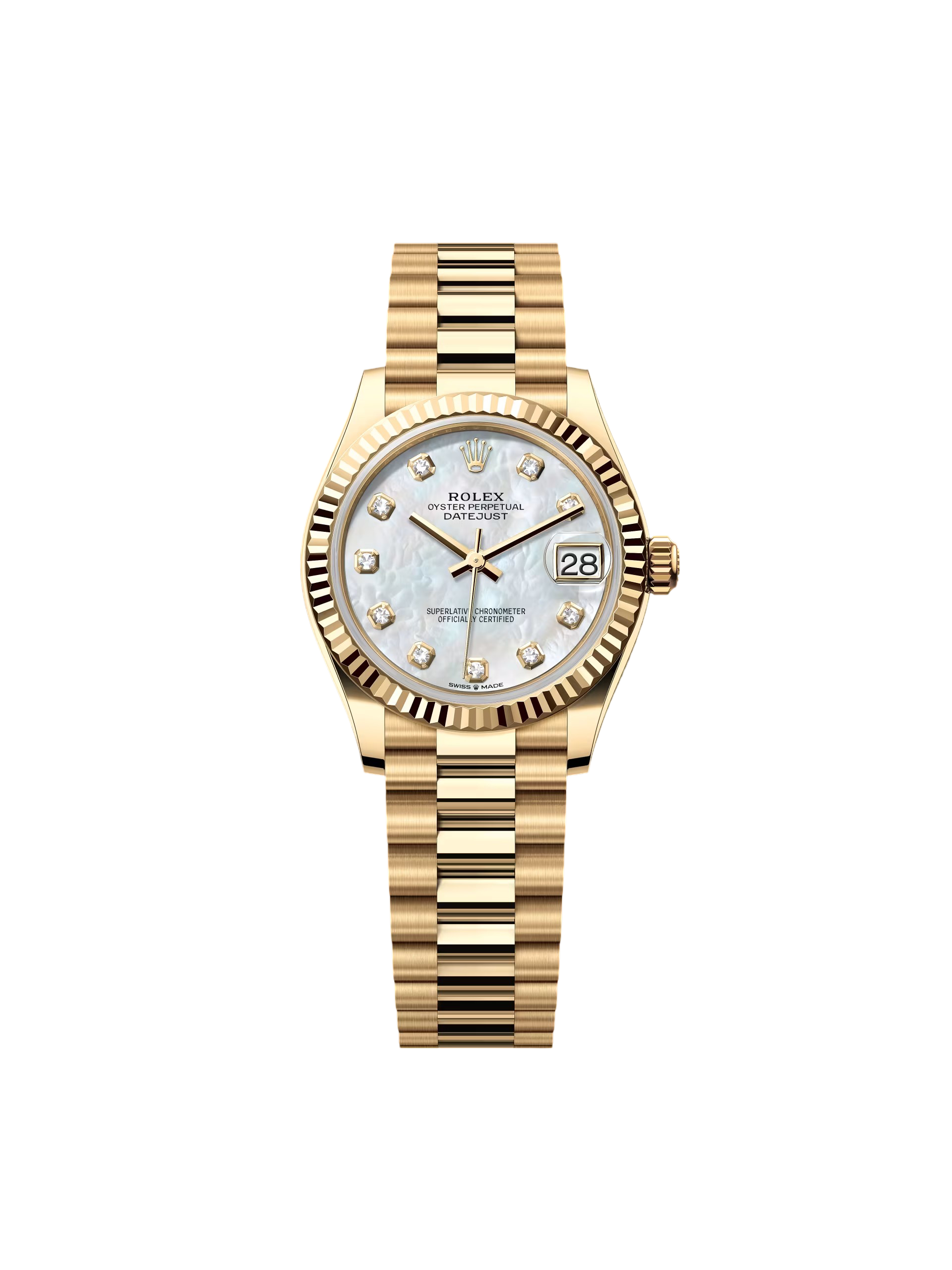 【Super Clone】RLX Datejust m278278-0010 Mother-of-Pearl 31mm Dial President Bracelet Watch