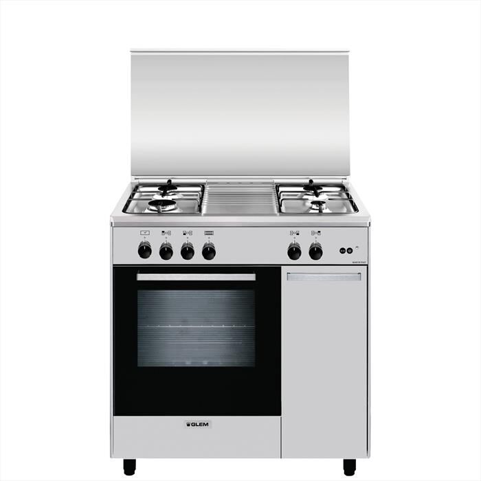 GLEM GAS - Cucina a gas AS854GI Classe A-Inox