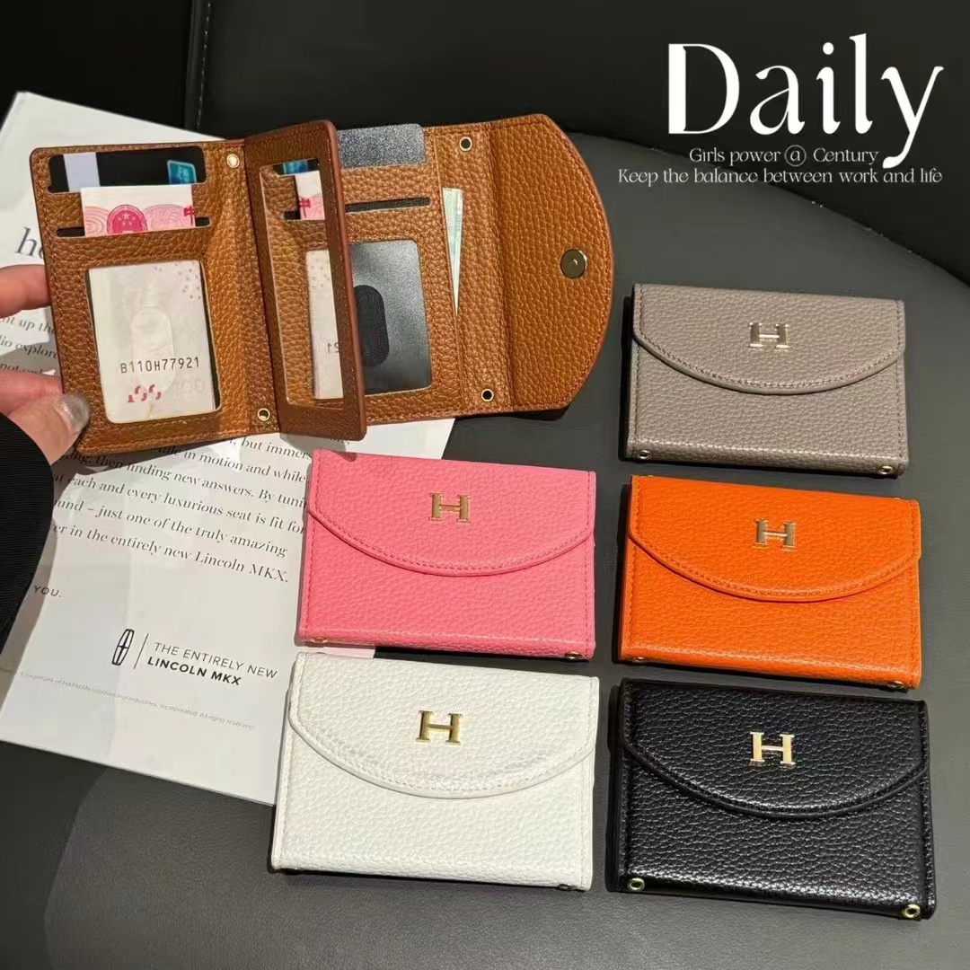Golden Leather Cardholder with mirro QB-927155