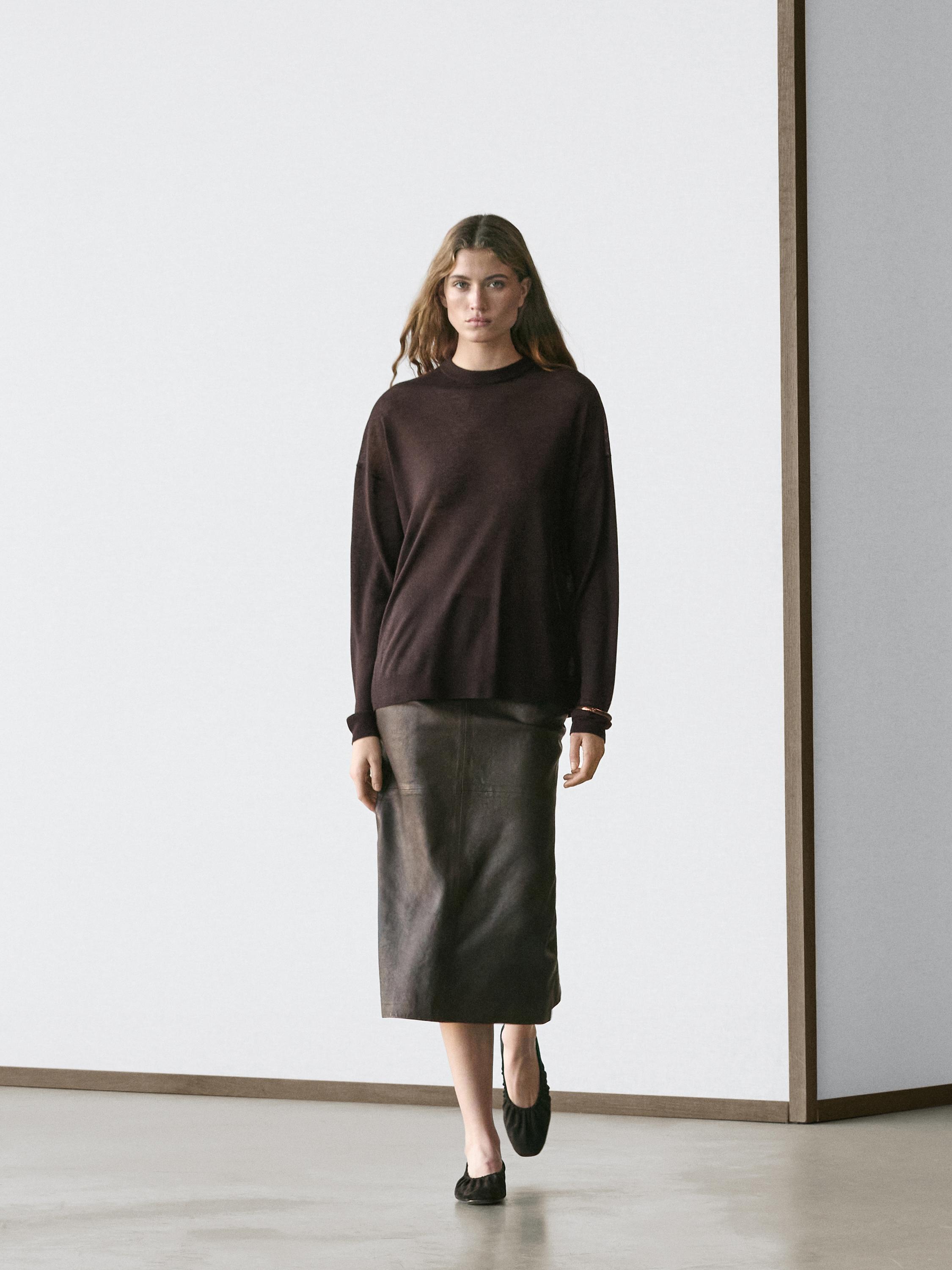 Jersey punto oversize mezcla lana