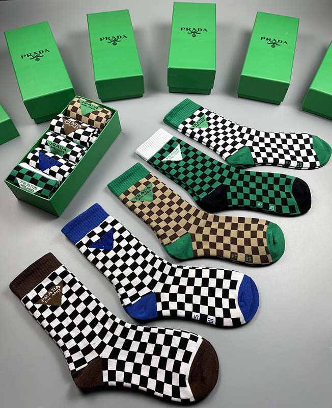 Set of 5 Pairs of Cotton Breathable Crew Socks WZ-924000261