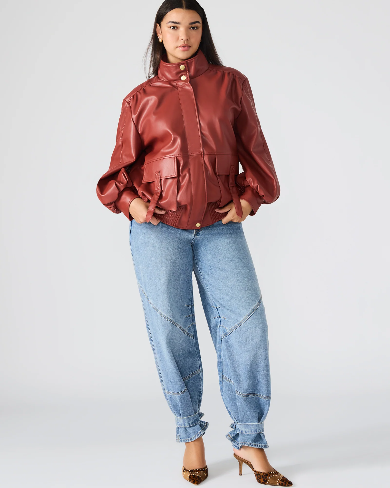 VEE JACKET DUSTY BRICK