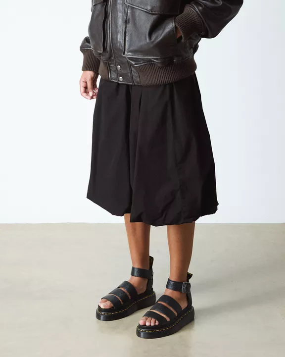 Clarissa II Quad Milled Nappa Leather Platform Sandals