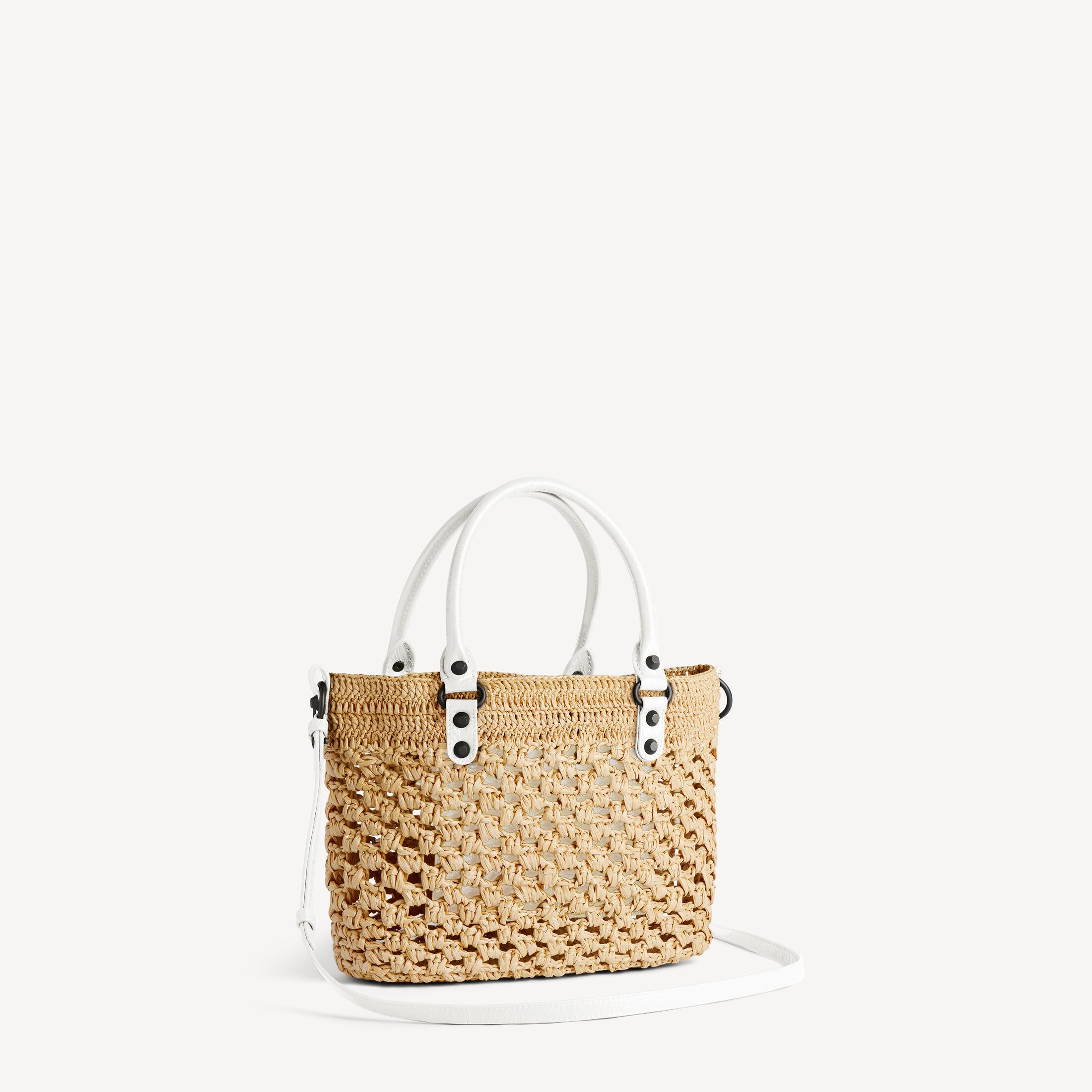 Balenciaga 8665002ACGC9291 Le City Basket Small in Natural/optic White L 11