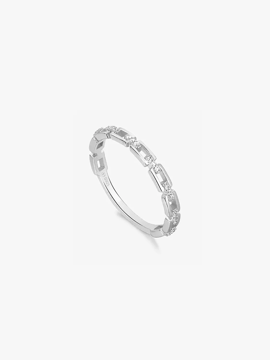 Silver Linked Delicate Ring