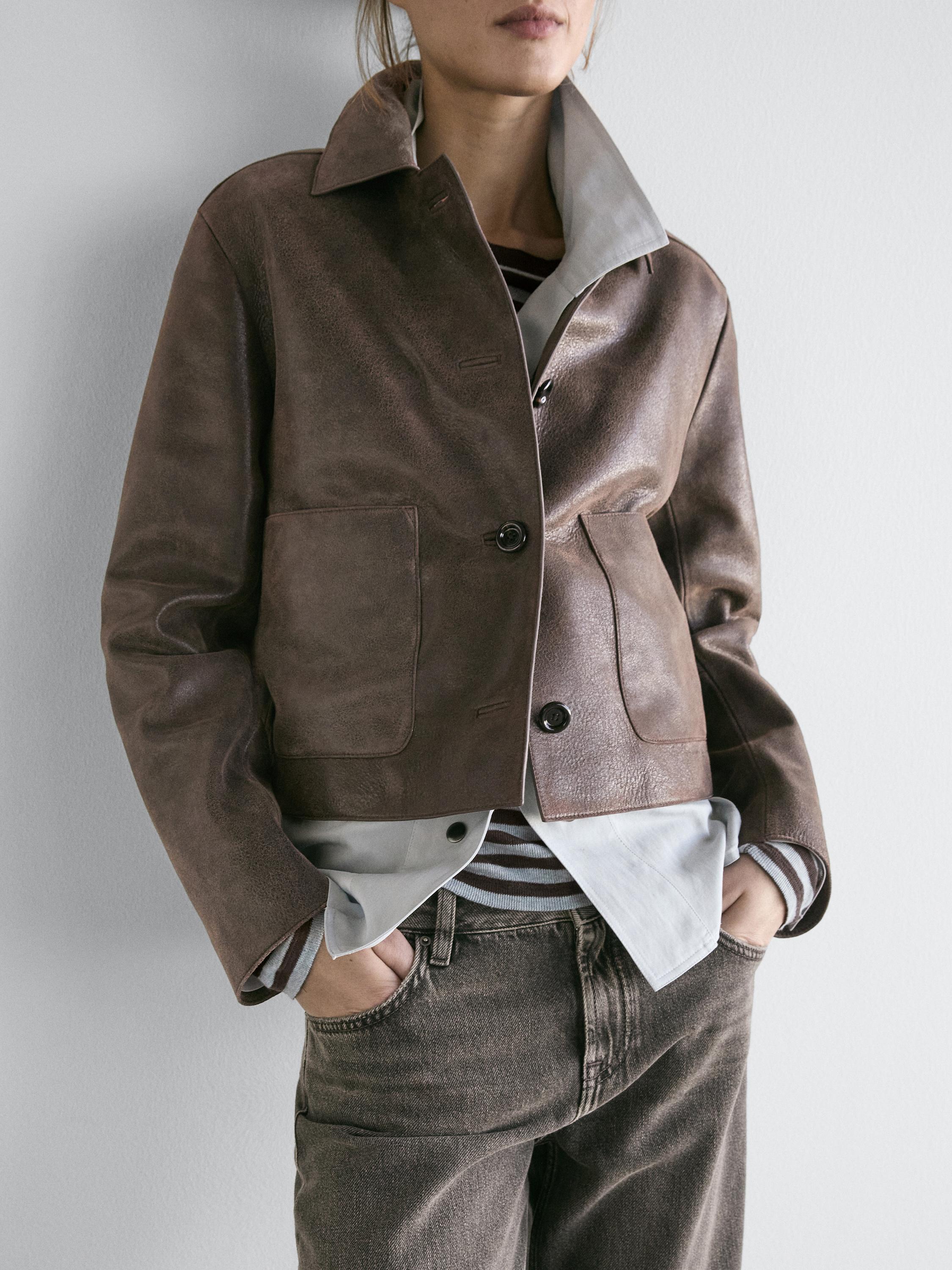 Chaqueta piel ante