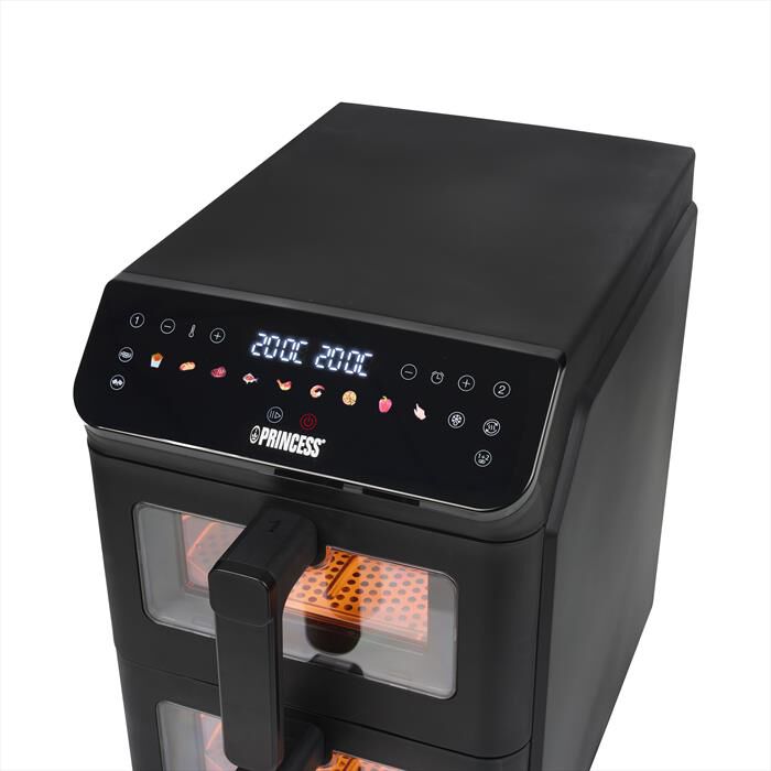PRINCESS - Friggitrice ad aria DUAL VERTICAL-Nero