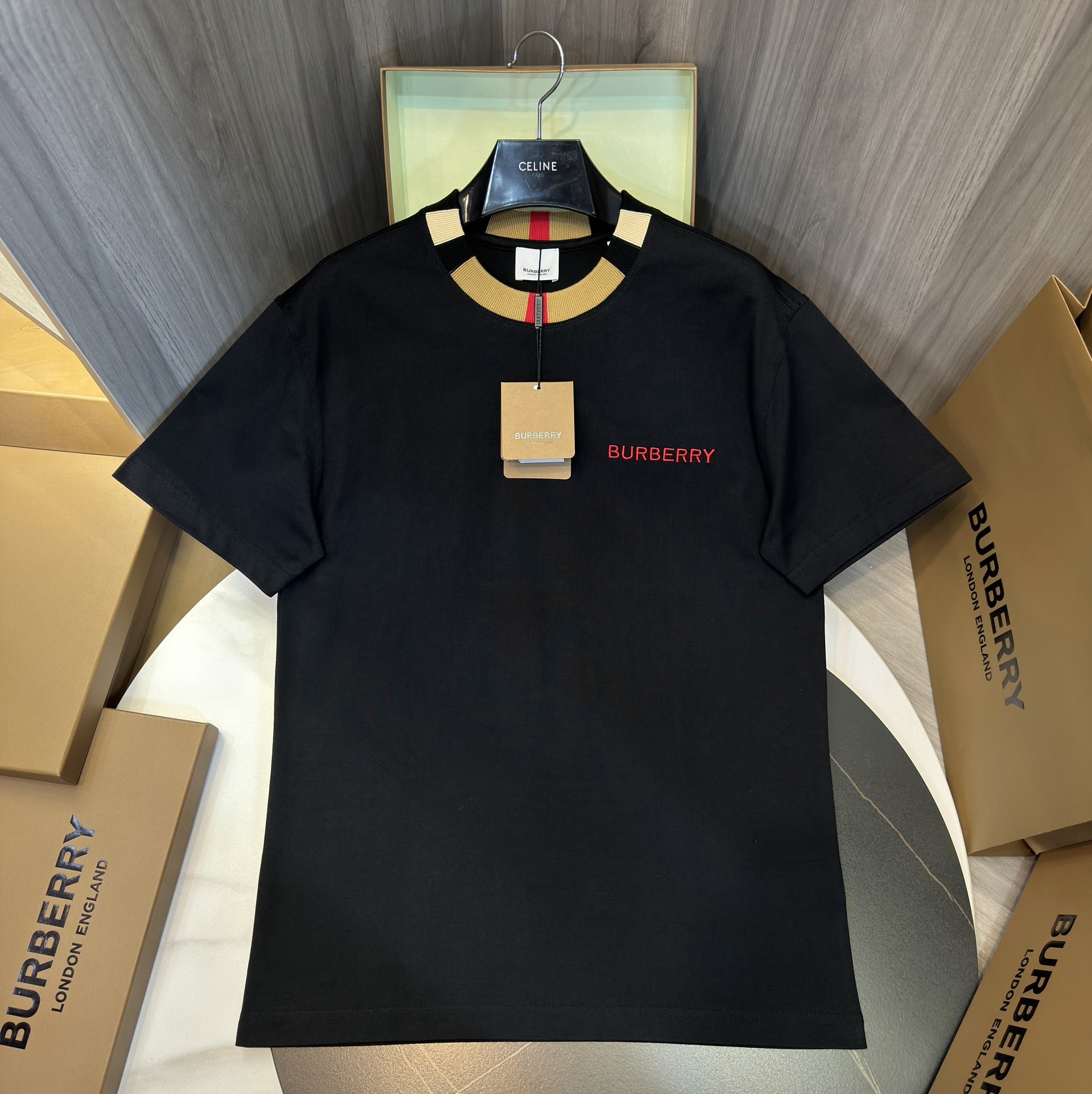 BBR 2024ss latest logo embroidered cotton short-sleeved t-shirt