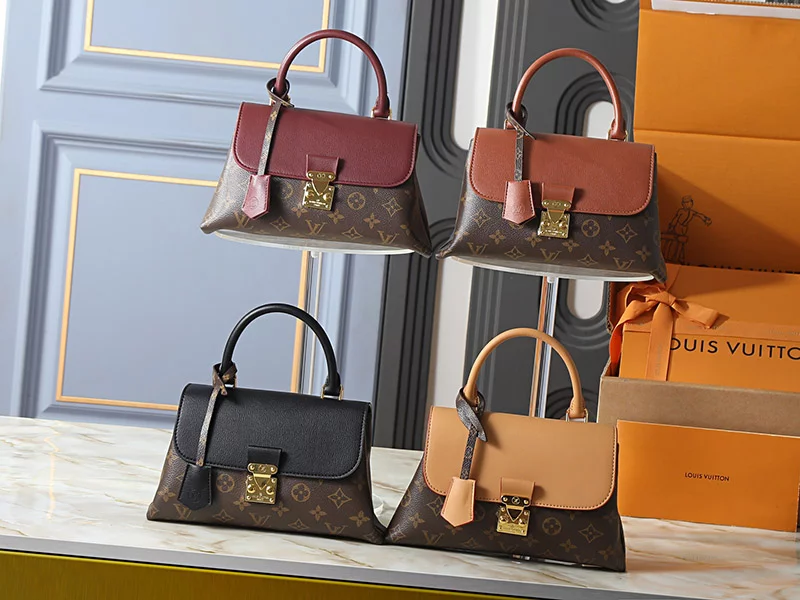 4Color 9.6″x6.3″x3.1″ Genuine Leather and Canvas Linings Handbag with Adjustable straps BB-9211048