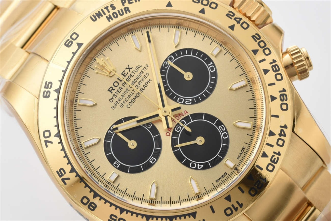 Rolex Daytona 126508 Replica – Clean Factory 18K Yellow Gold Black Dial