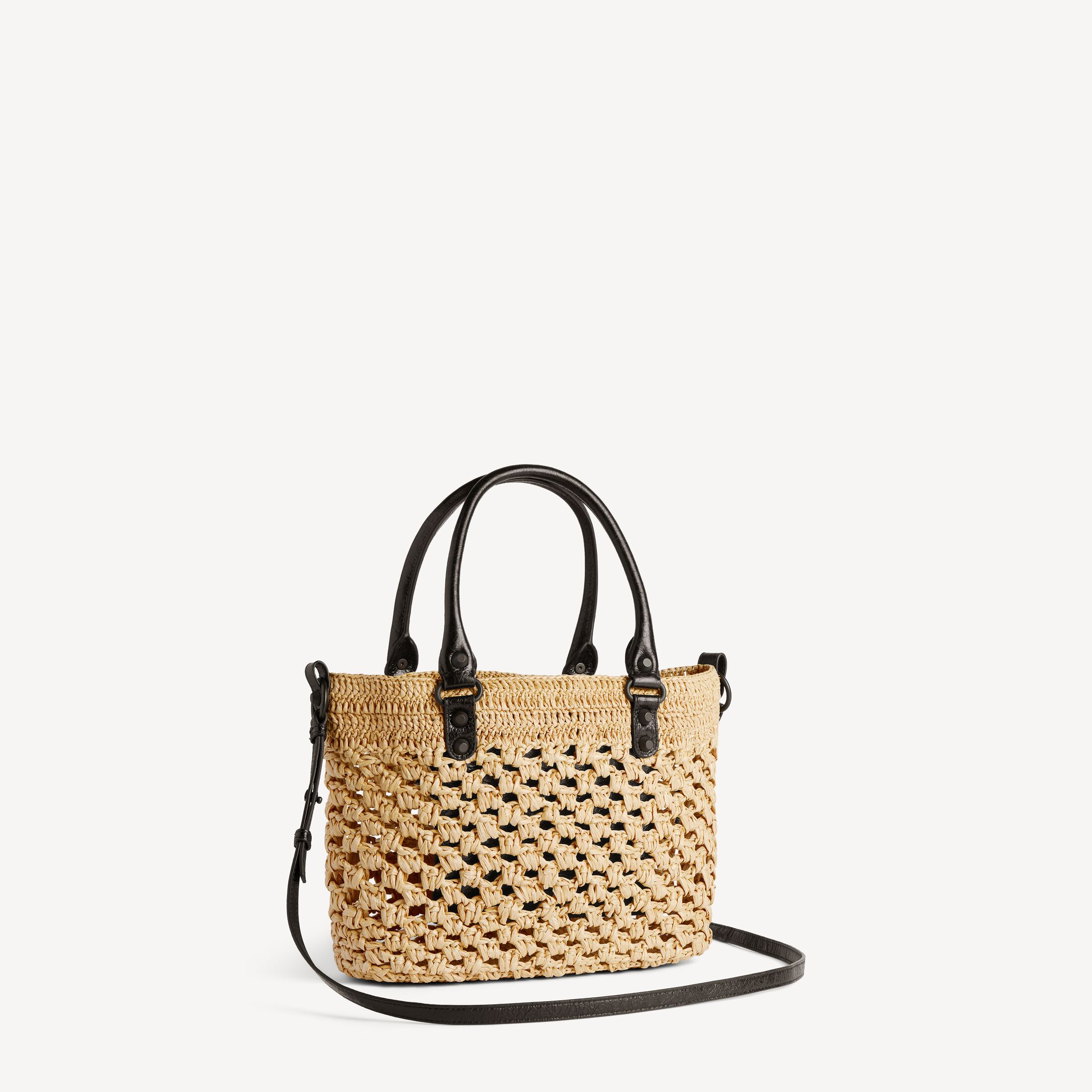 Balenciaga 8665002ACGC9260 Le City Basket Small in Natural/black L 11