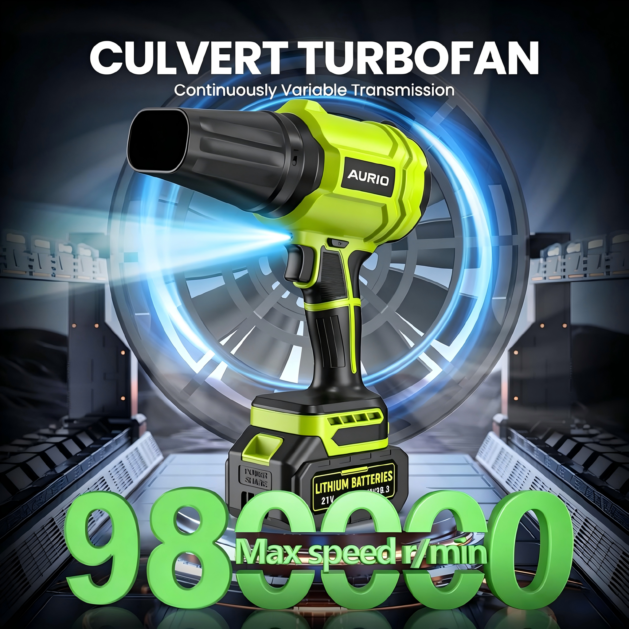 AURIO Cordless Leaf high pressure Blower CF-1000