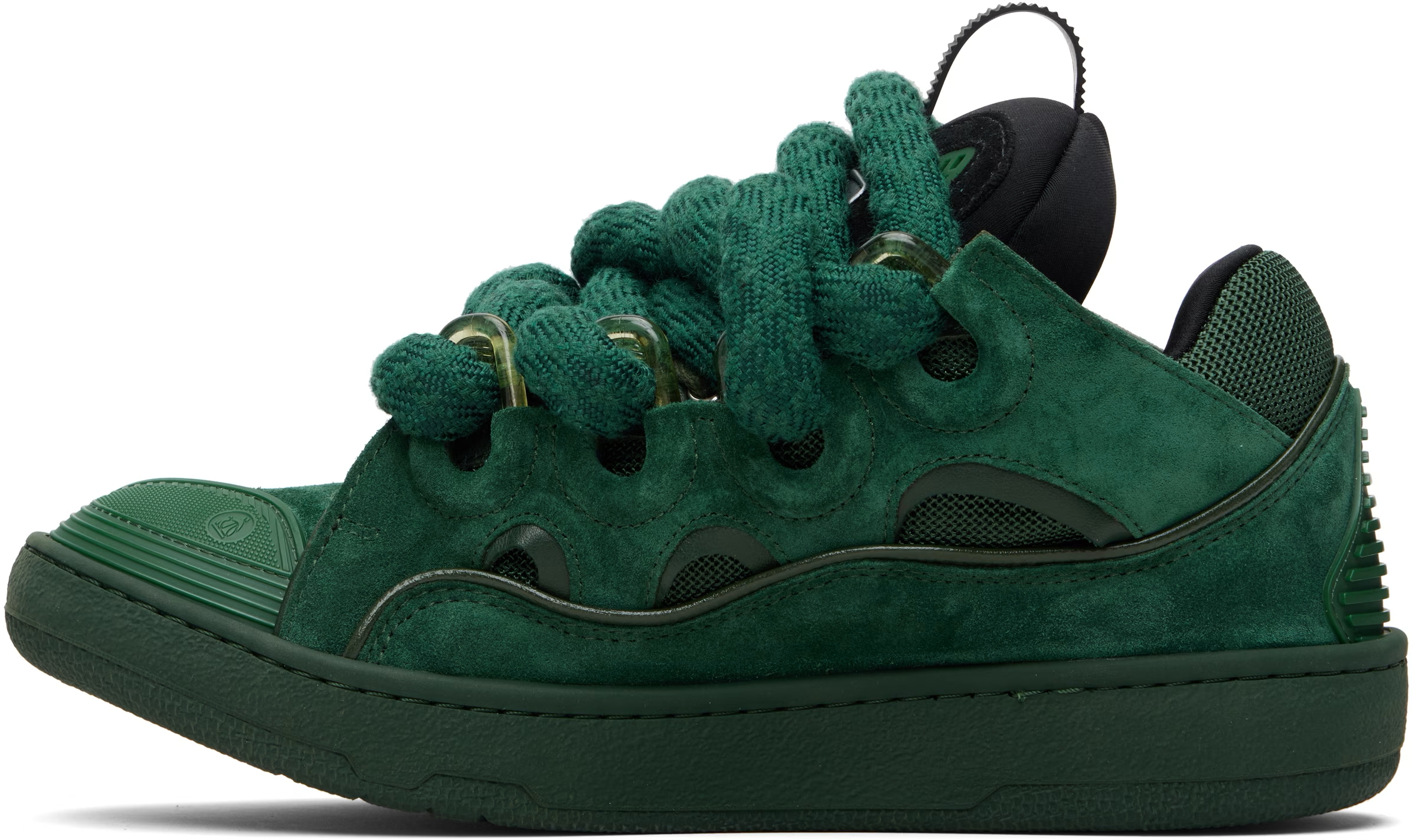 LAN  Green Curb Leather	  With Snake Laces Sneakers