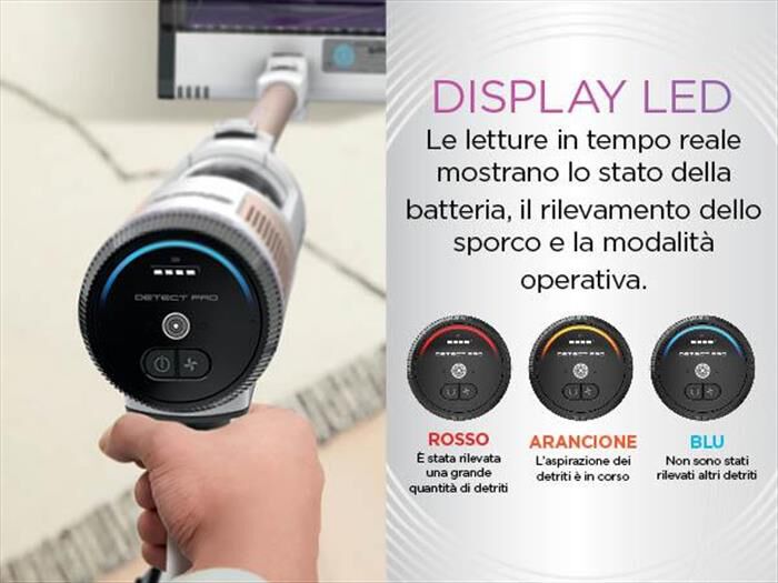 SHARK - ASPIRAPOLVERE SENZA FILO DETECT PRO AUTOSVUOTAMENT-bianco/rosa