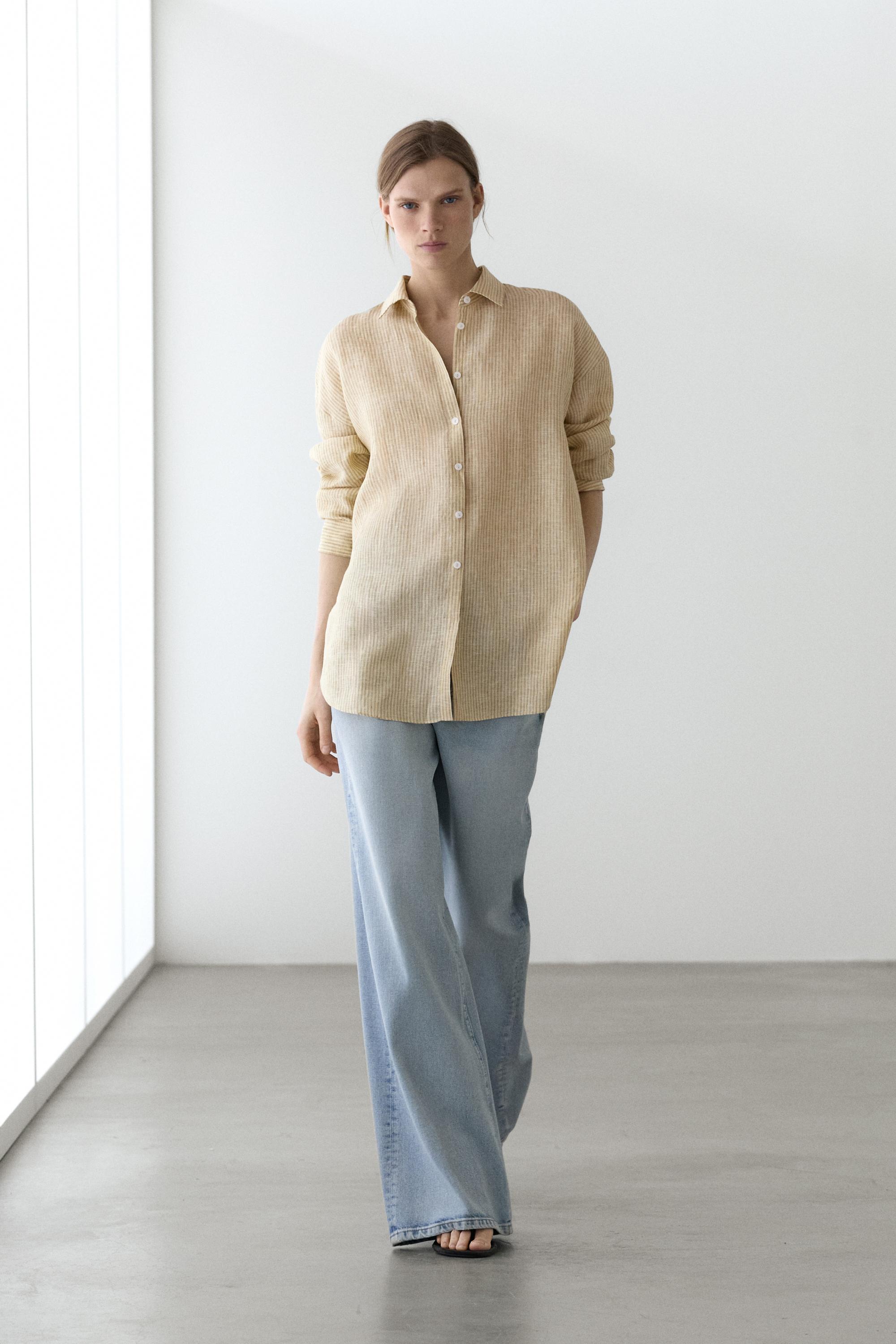 Camisa rayas 100% lino