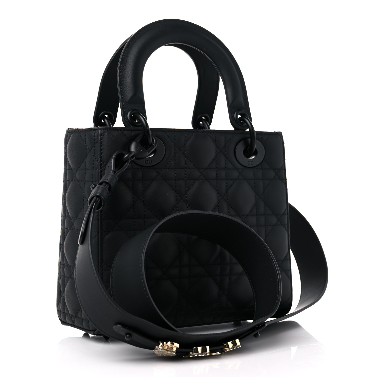 Ultra Matte Calfskin Cannage Small My ABC Lady  Black