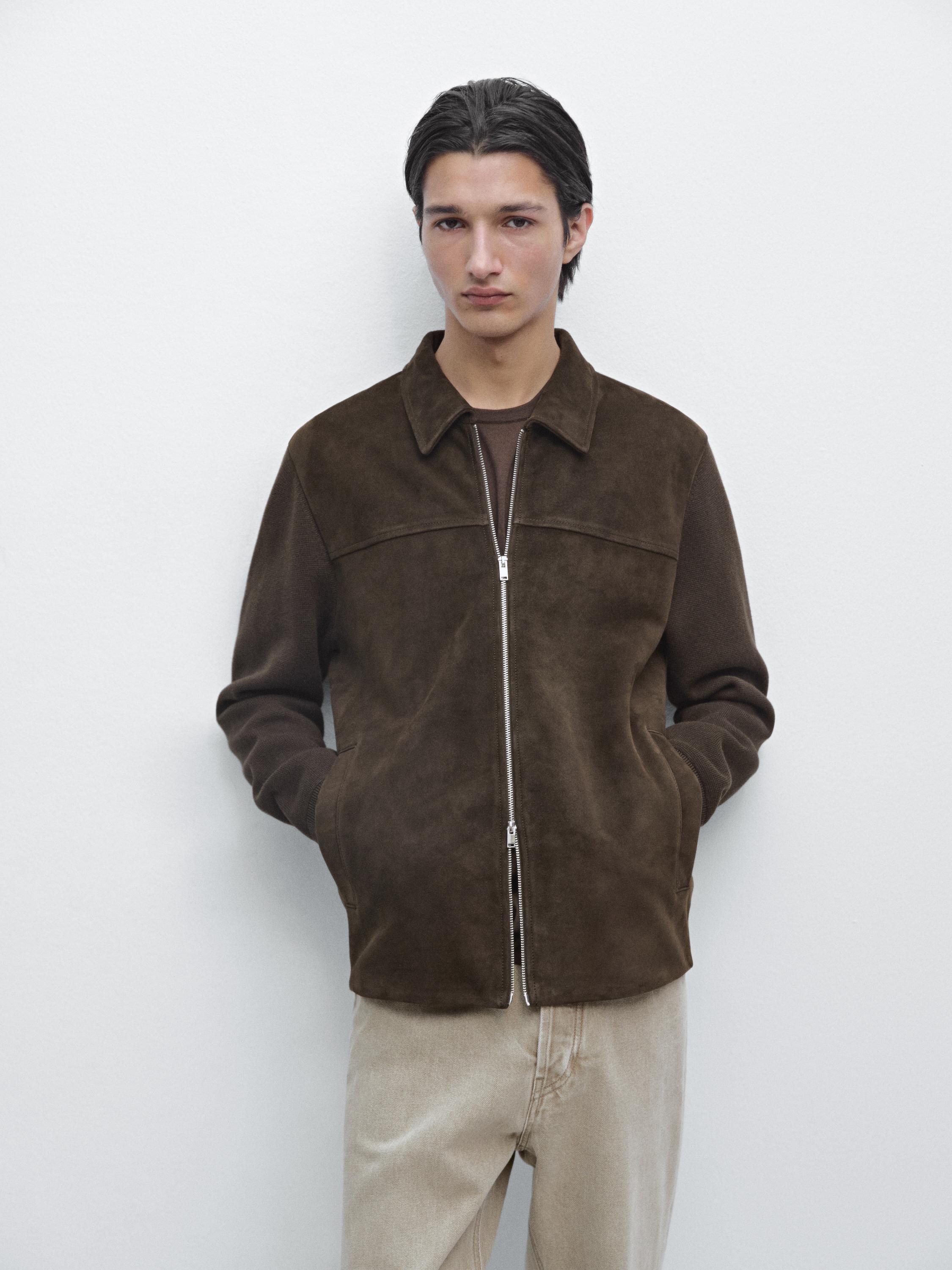 Chaqueta combinada con algodón piel