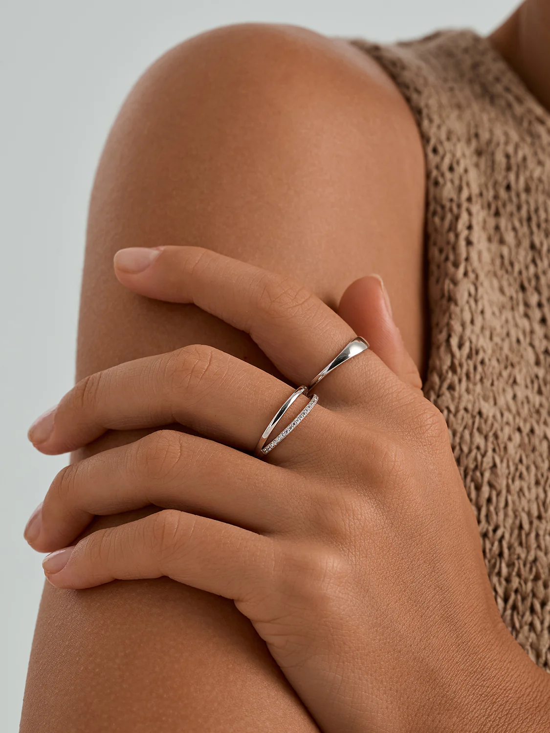 Pave Sapphire Duo Ring