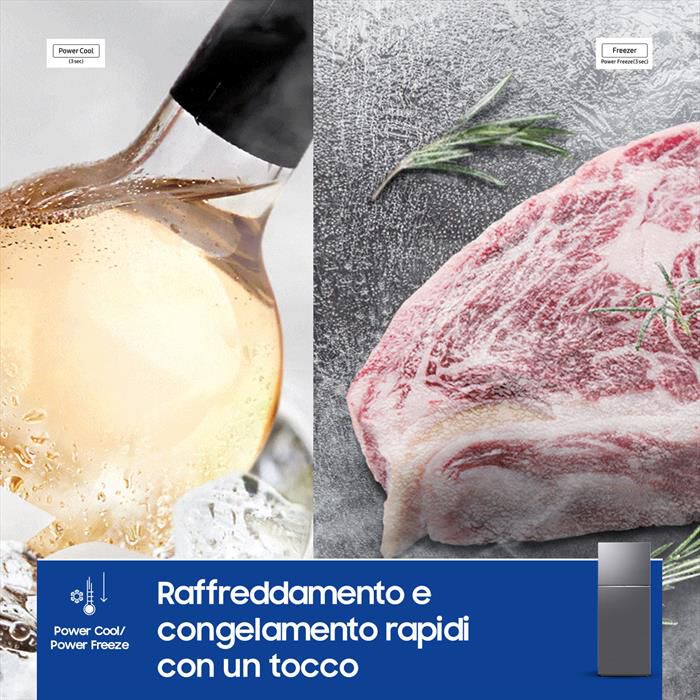SAMSUNG - Frigorifero 2 porte RT47CG6626S9ES Classe E 465 lt-METAL INOX