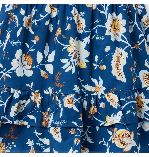 Paisley Floral Ruffle Dress
