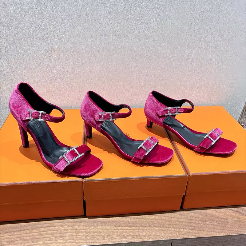 Fashion High Quality Real Leather High Heel Sandals LX-872317