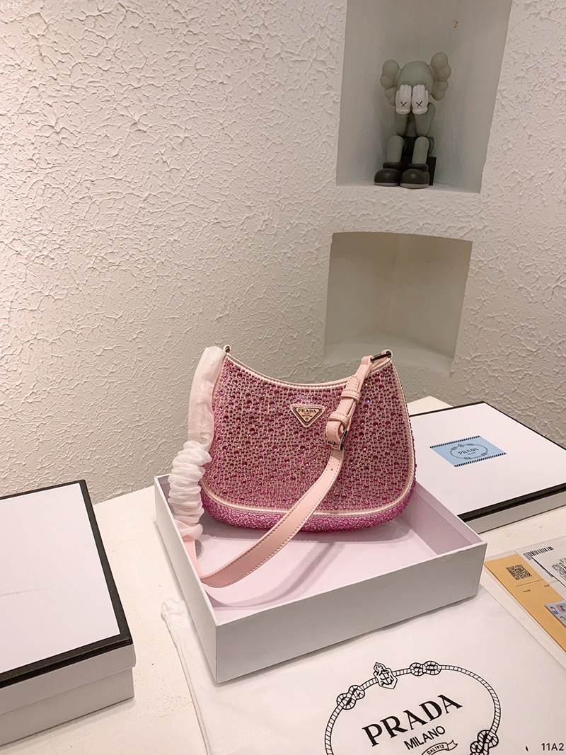 9.4″ Full Diamonds Leather Handbag BB-921024