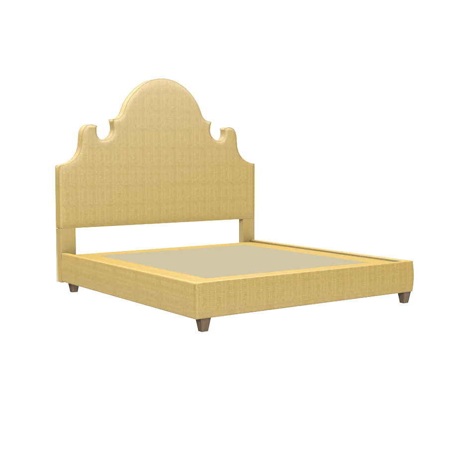 Charleston Platform Bed in Natural Raffia