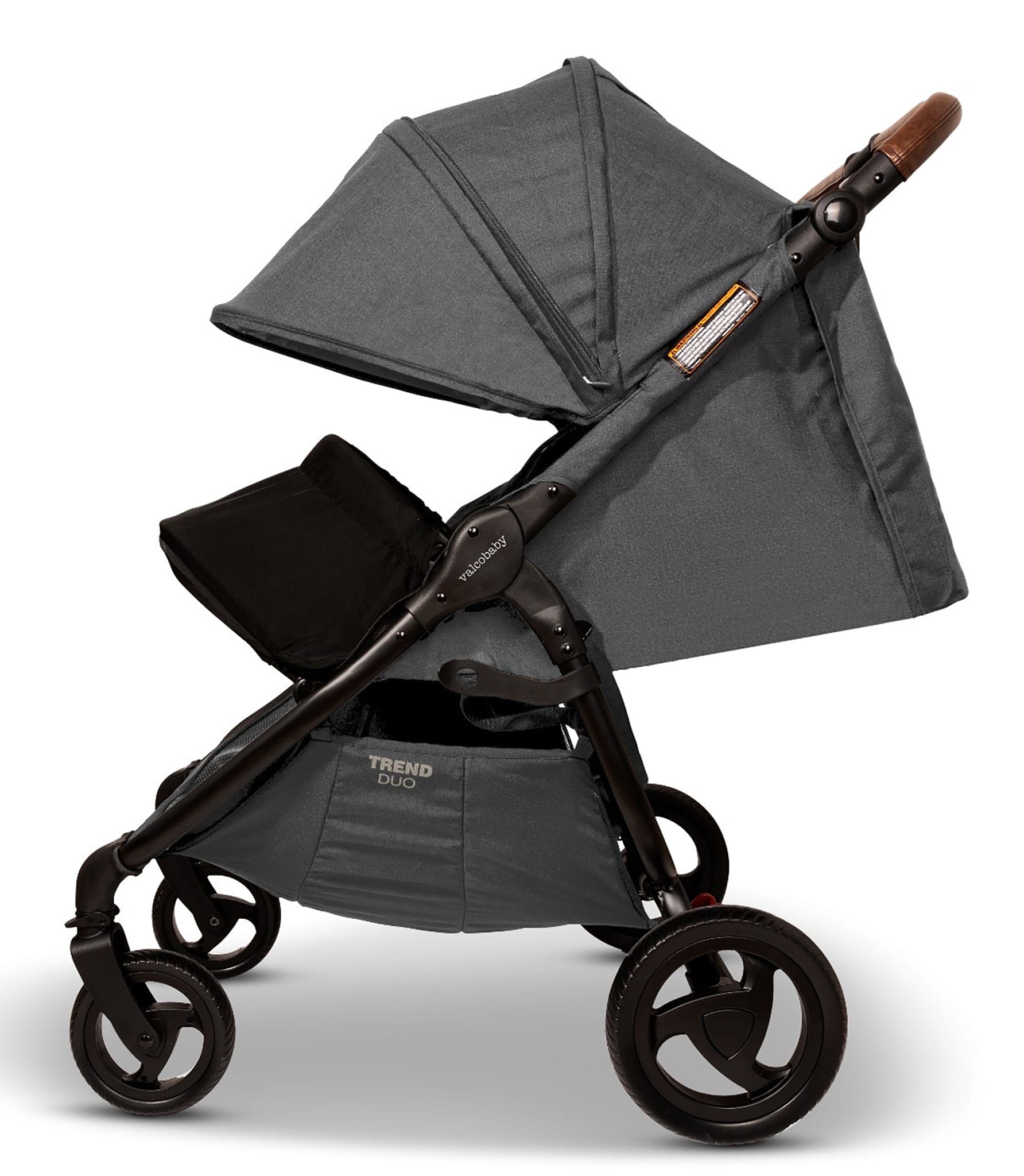 Valco Trend Duo Side by Side Double Stroller 2025 Charcoal