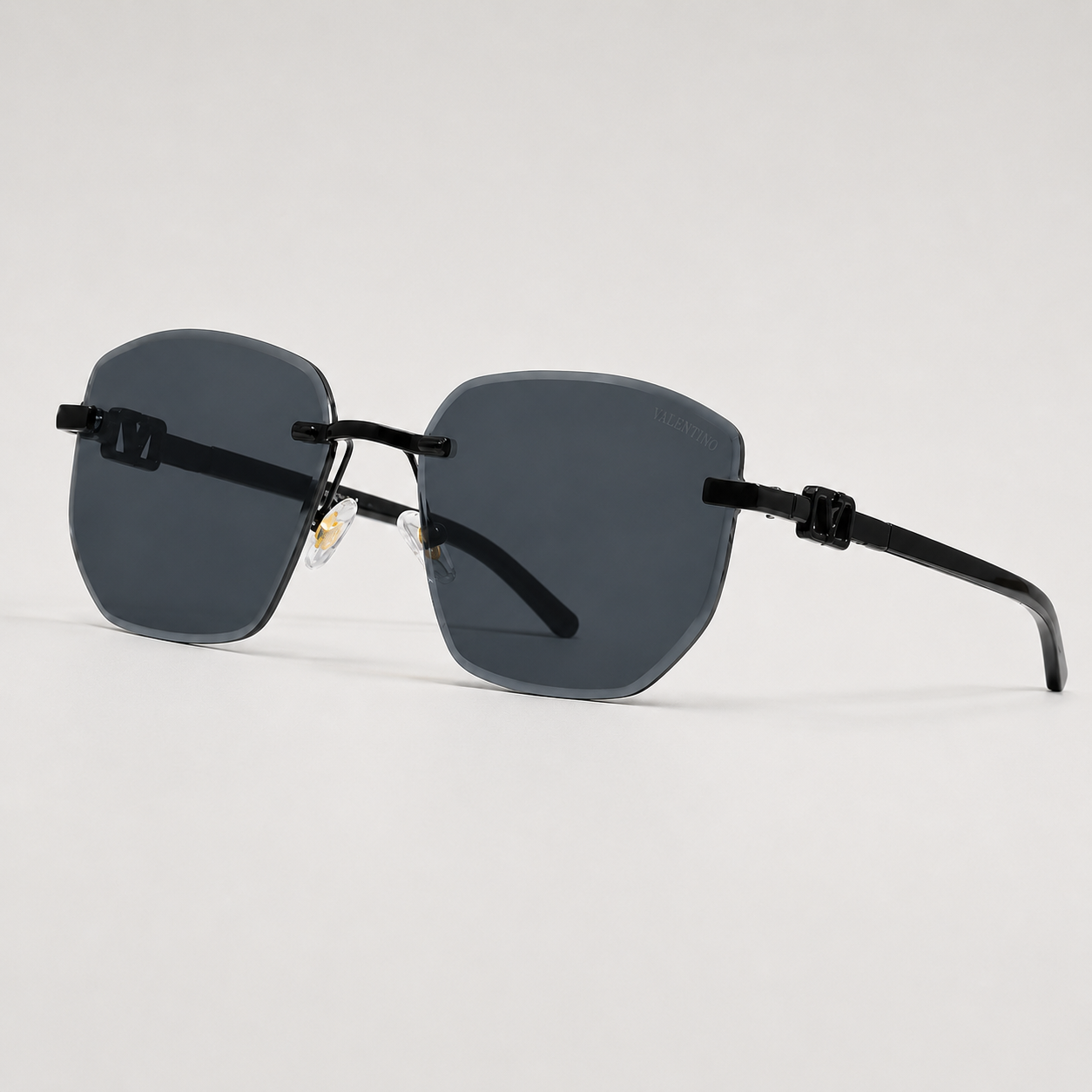 G22：Valentino Rimless Geometric Sunglasses