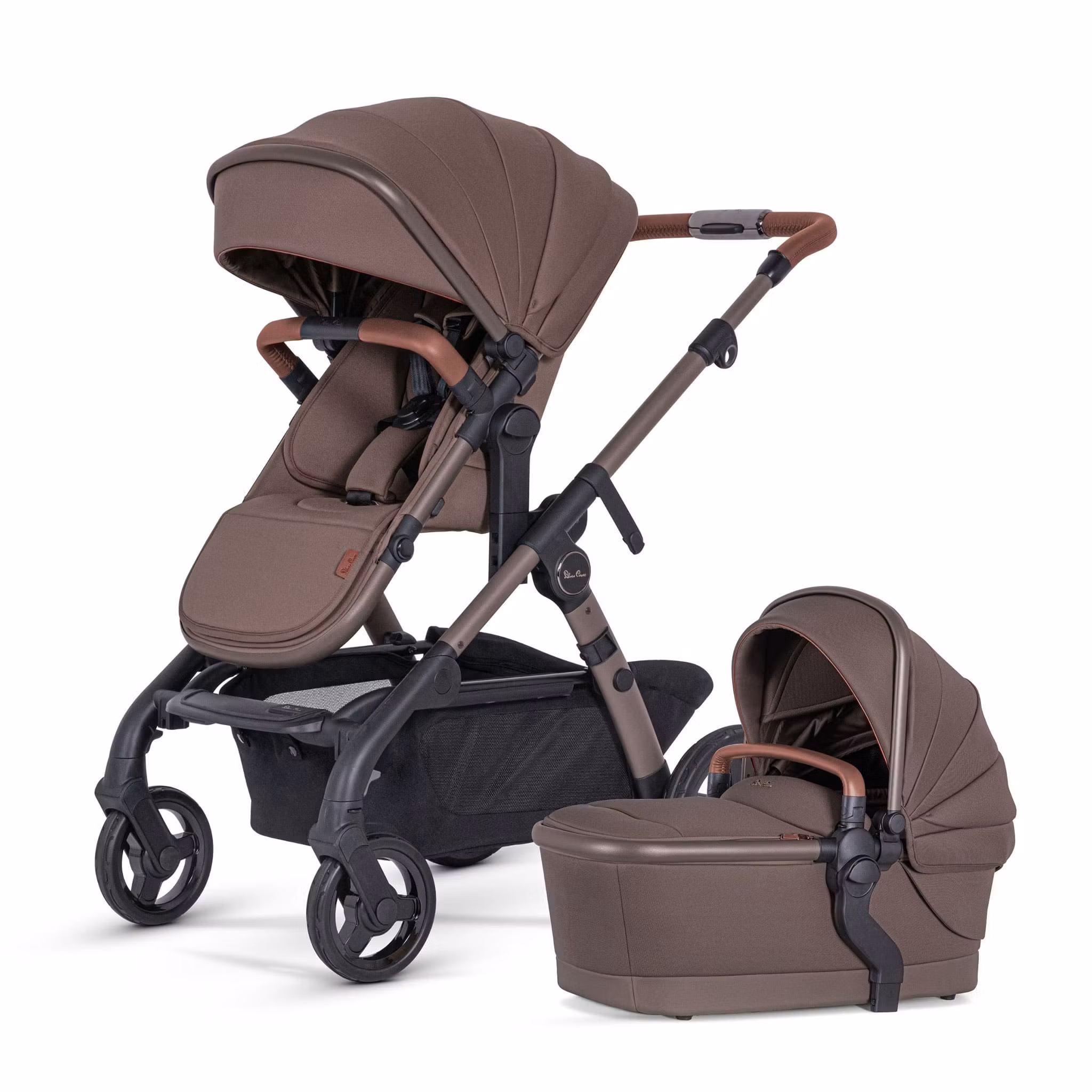 Silver Cross Wave 3 Complete Single-to-Double Stroller - Caramel