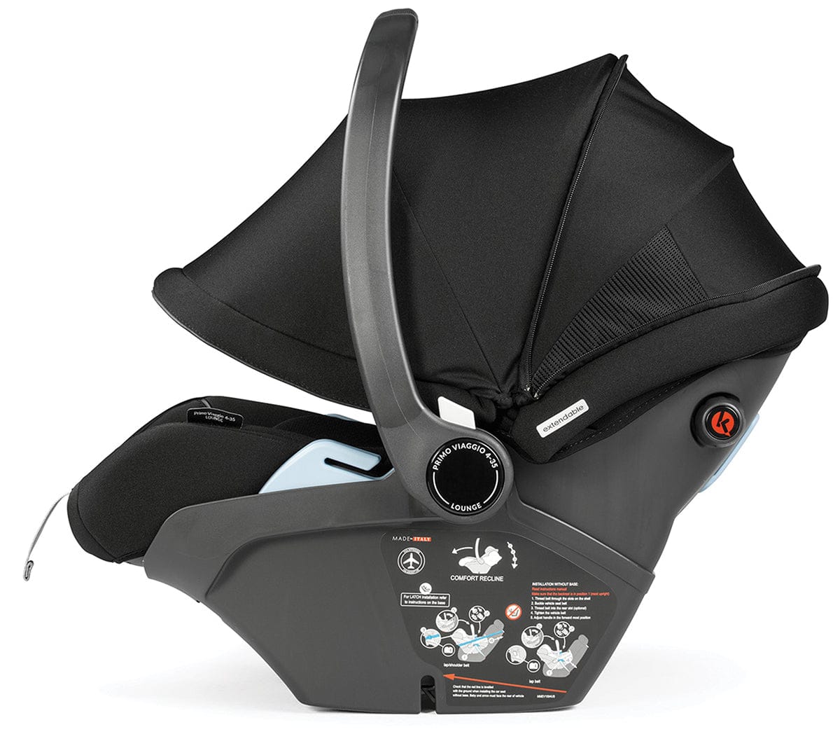 PEG Primo Viaggio Lounge on Wheels - True Black