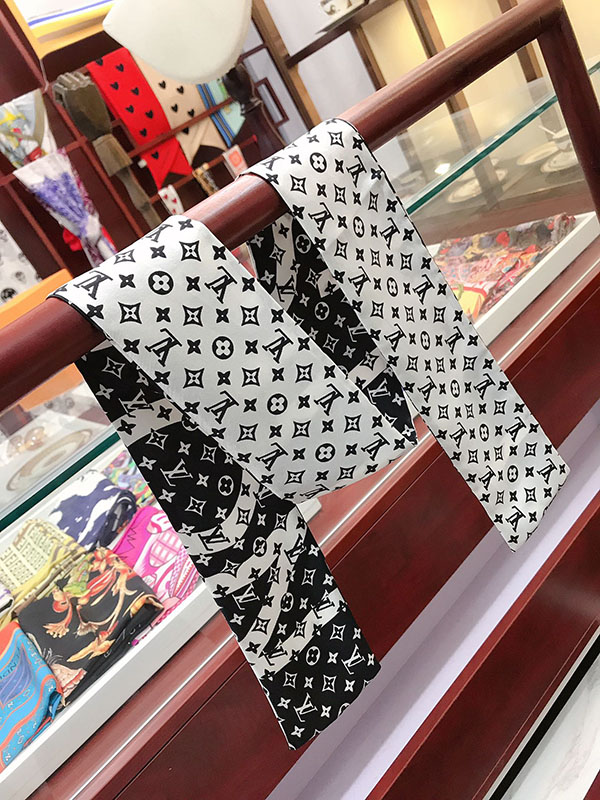 120x8cm Fashion Prints Handbag Ribbon Scarf Neck Bow WJ-987041