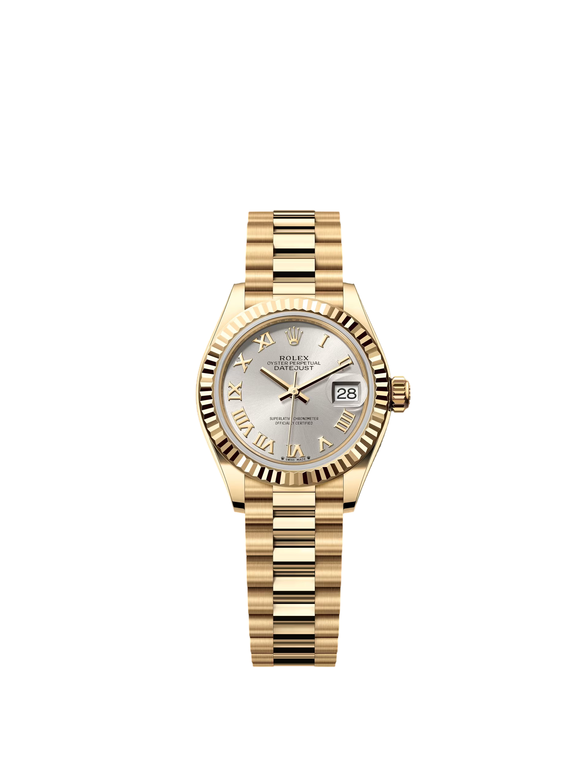 Rolex Lady-Datejust 28mm 279178 Silver Roman Dial