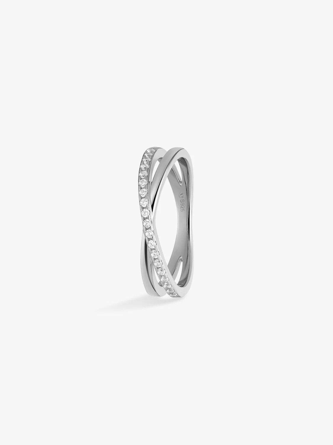 Pave Crossover Ring