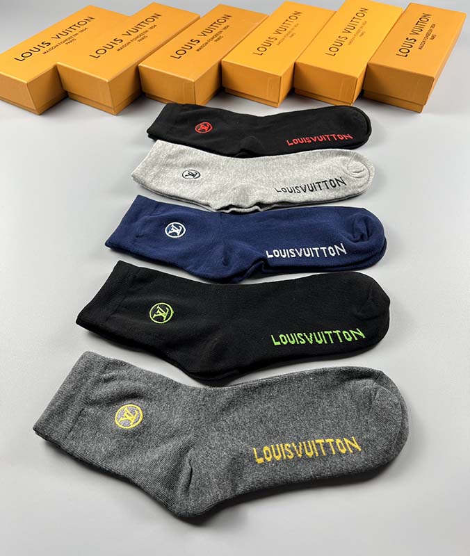 Set of 5 Pairs of Cotton Breathable Crew Socks WZ-924000255