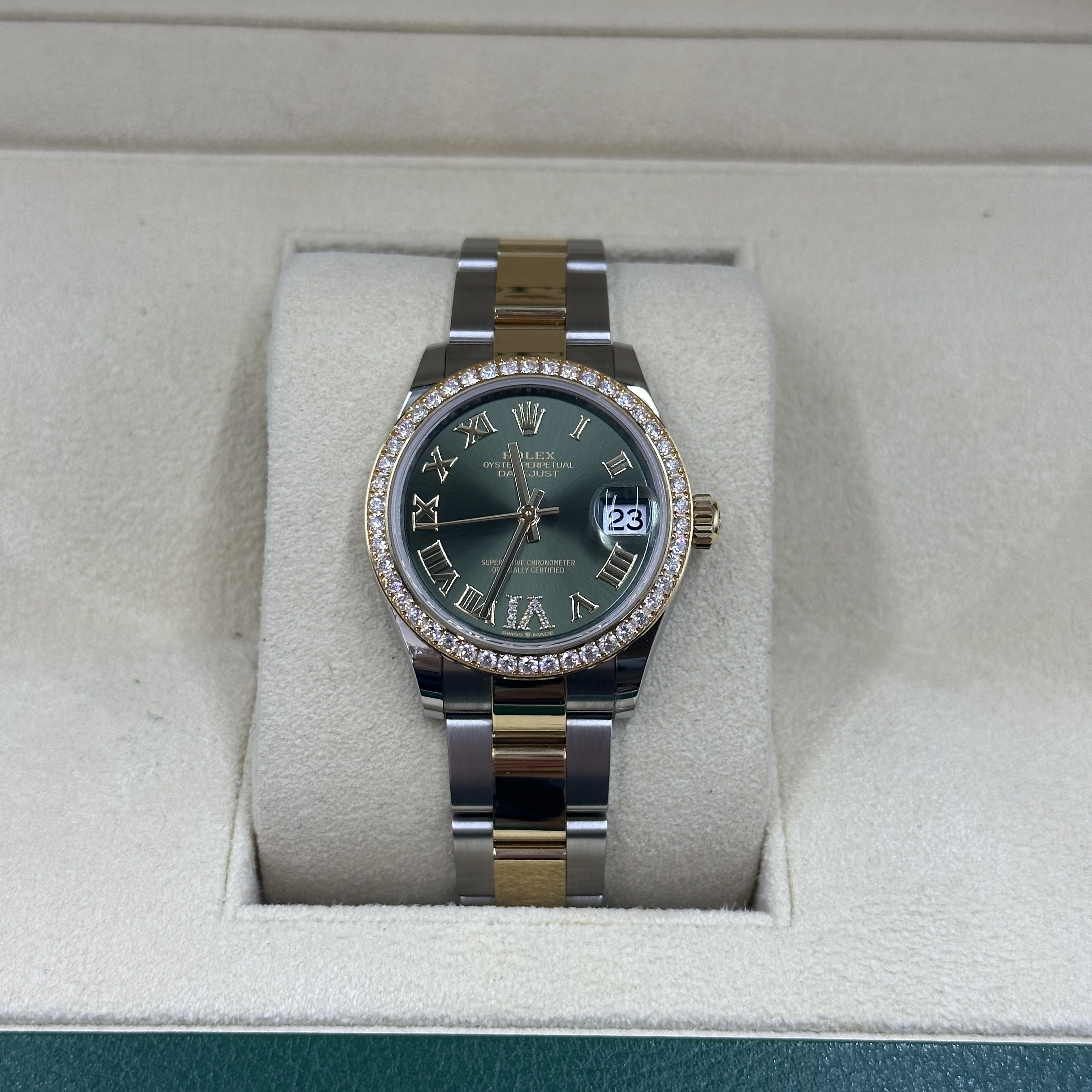 【Super Clone】RLX Datejust m278383RBR-0015/0016 31mm Olive Green Dial Oyster Bracelet