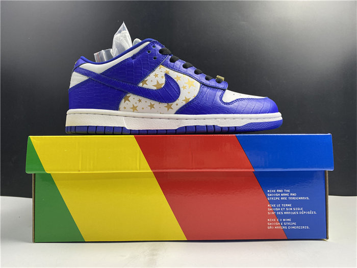 NK SB Dunk Low Supreme Stars Hyper Royal DH3228-100