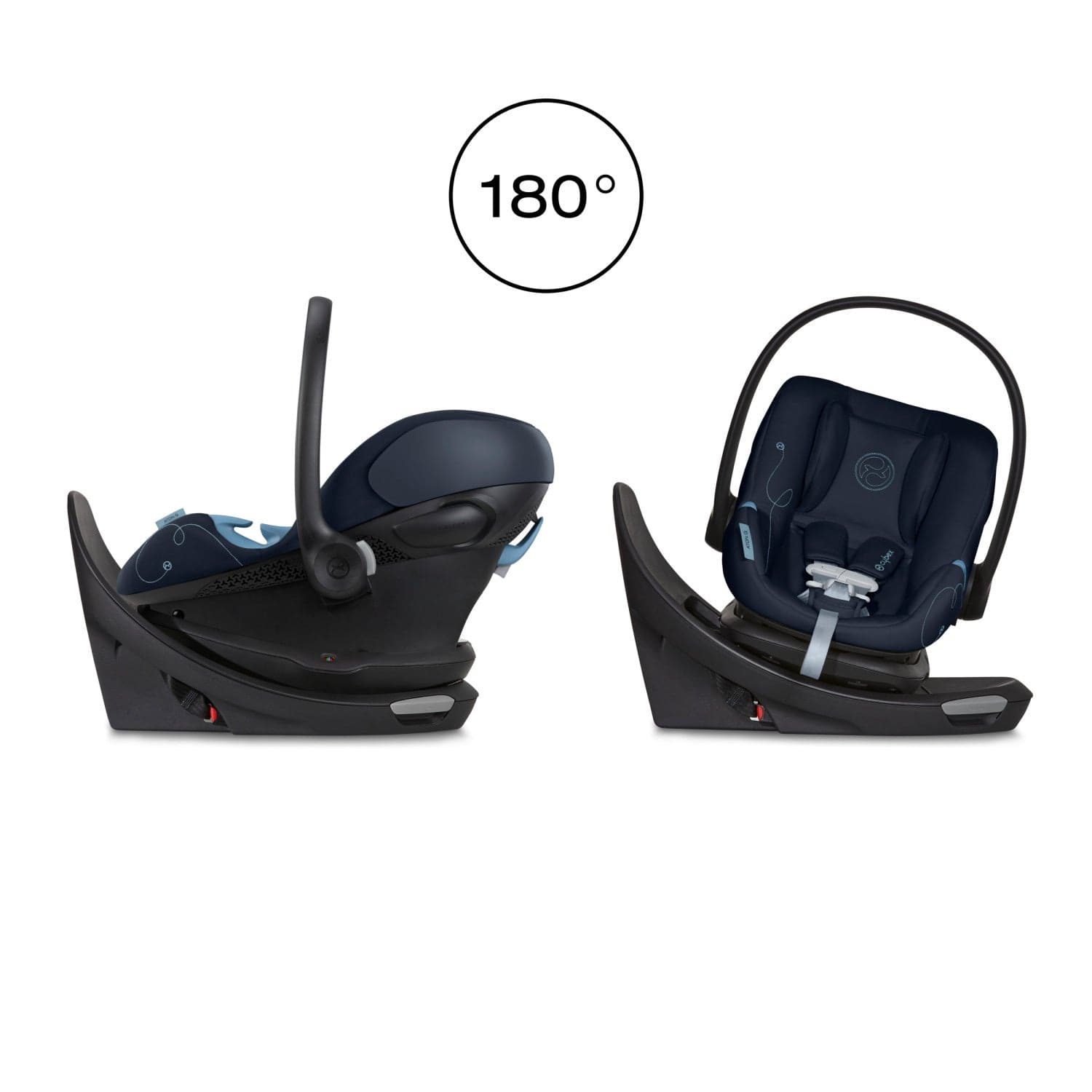 Cybex Aton G Swivel SensorSafe Rotating Infant Car Seat - Ocean Blue