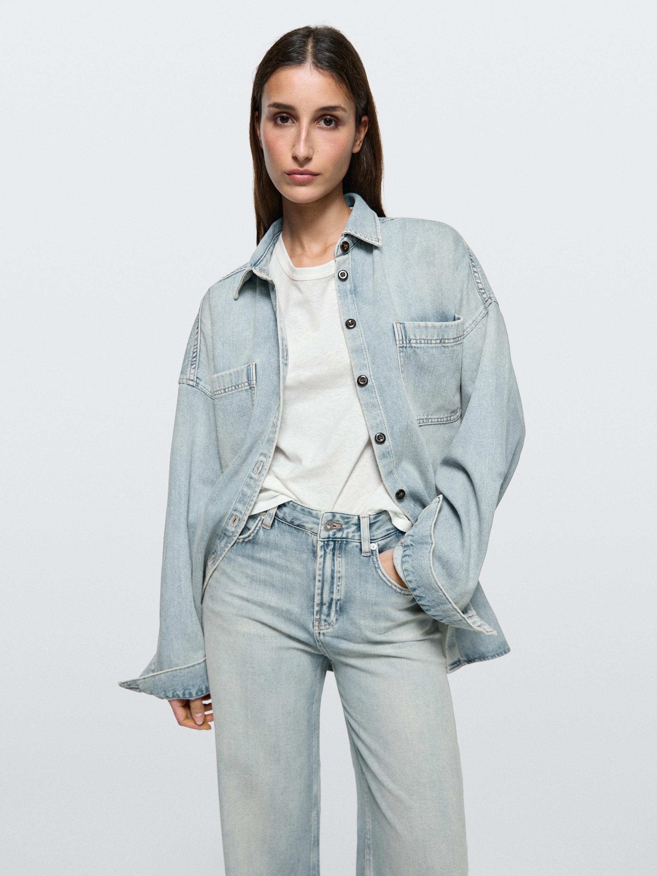 Jeans barrel fit tiro alto