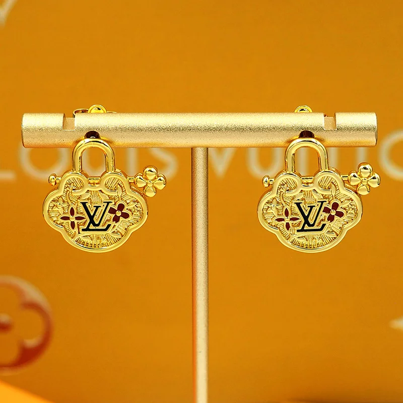 Elegant Lock Earrings ED-931337