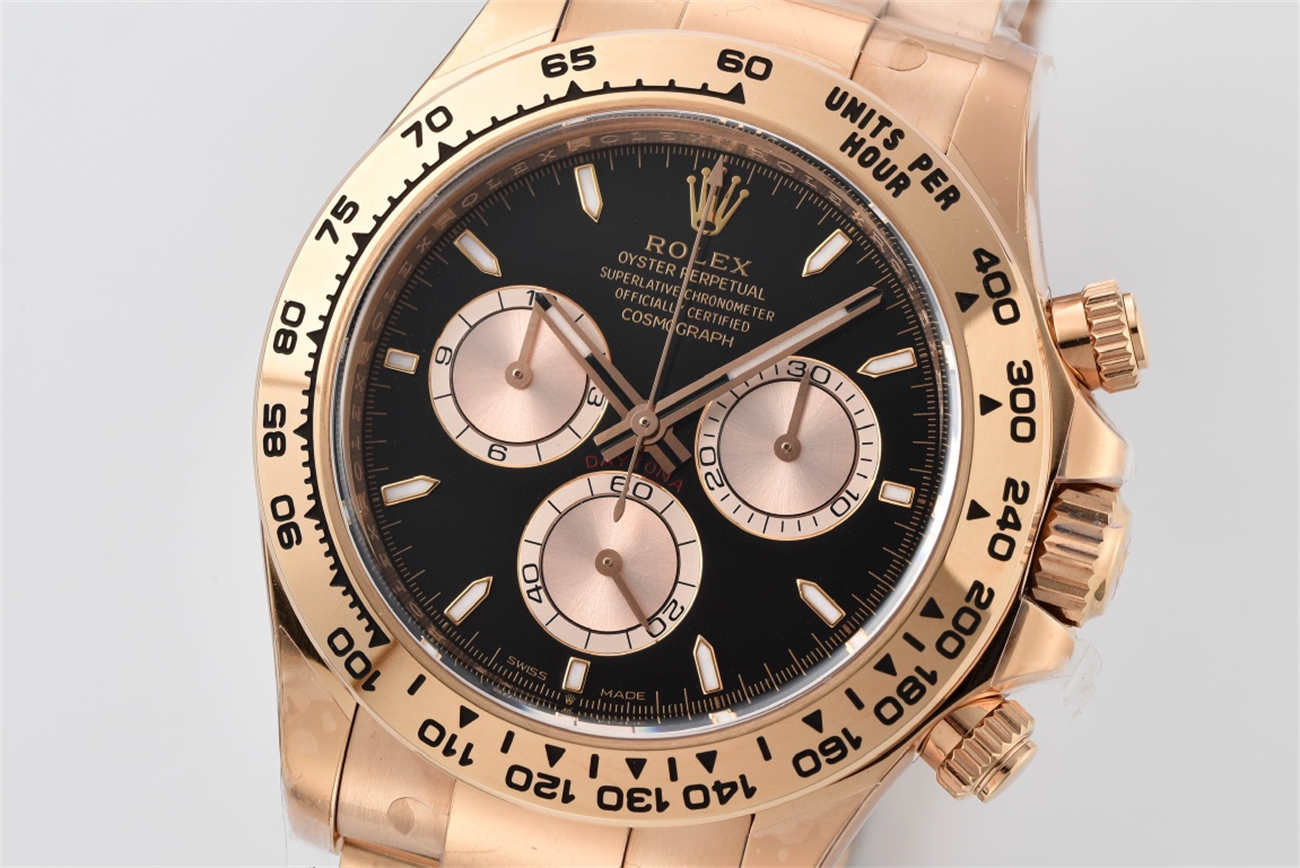 Clean Factory Rolex Daytona 126505 Replica – Rose Gold Black Dial (4131 Movement)