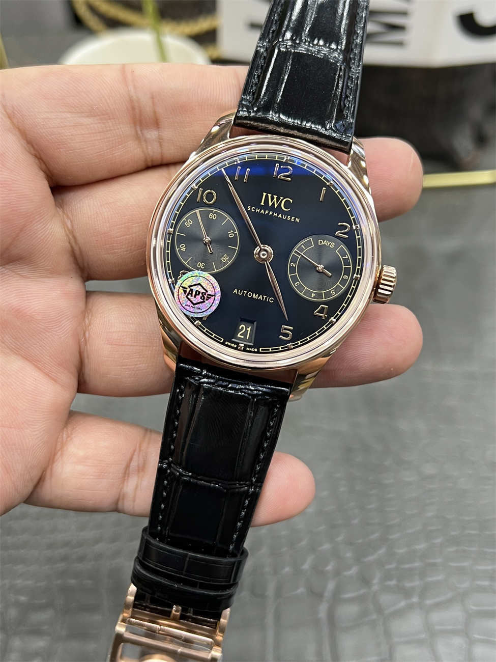 IWC IW501707 — APS Portuguese 42mm Rose Gold Black Dial