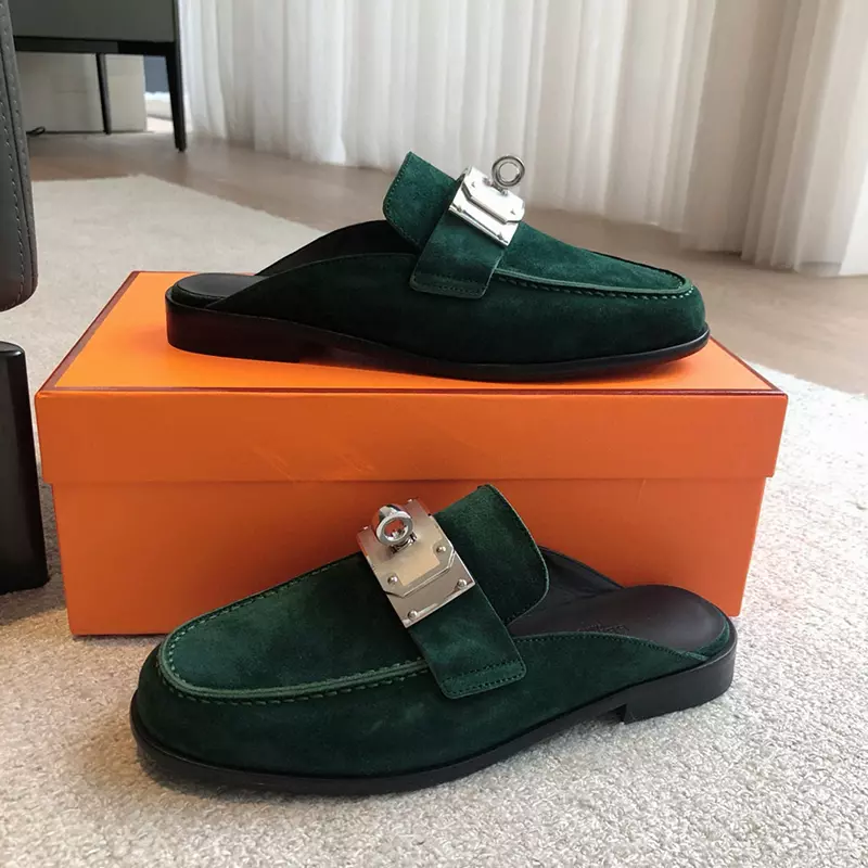 Fashion High Quality Real Leather Slippers LX-872306